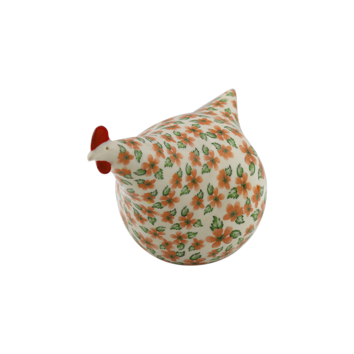 Buy East Gallery Medium Orange Floral Ceramic Hen Decor Online for Women | Free 3-Hour Delivery in Dubai | Boom & Mellow UAE