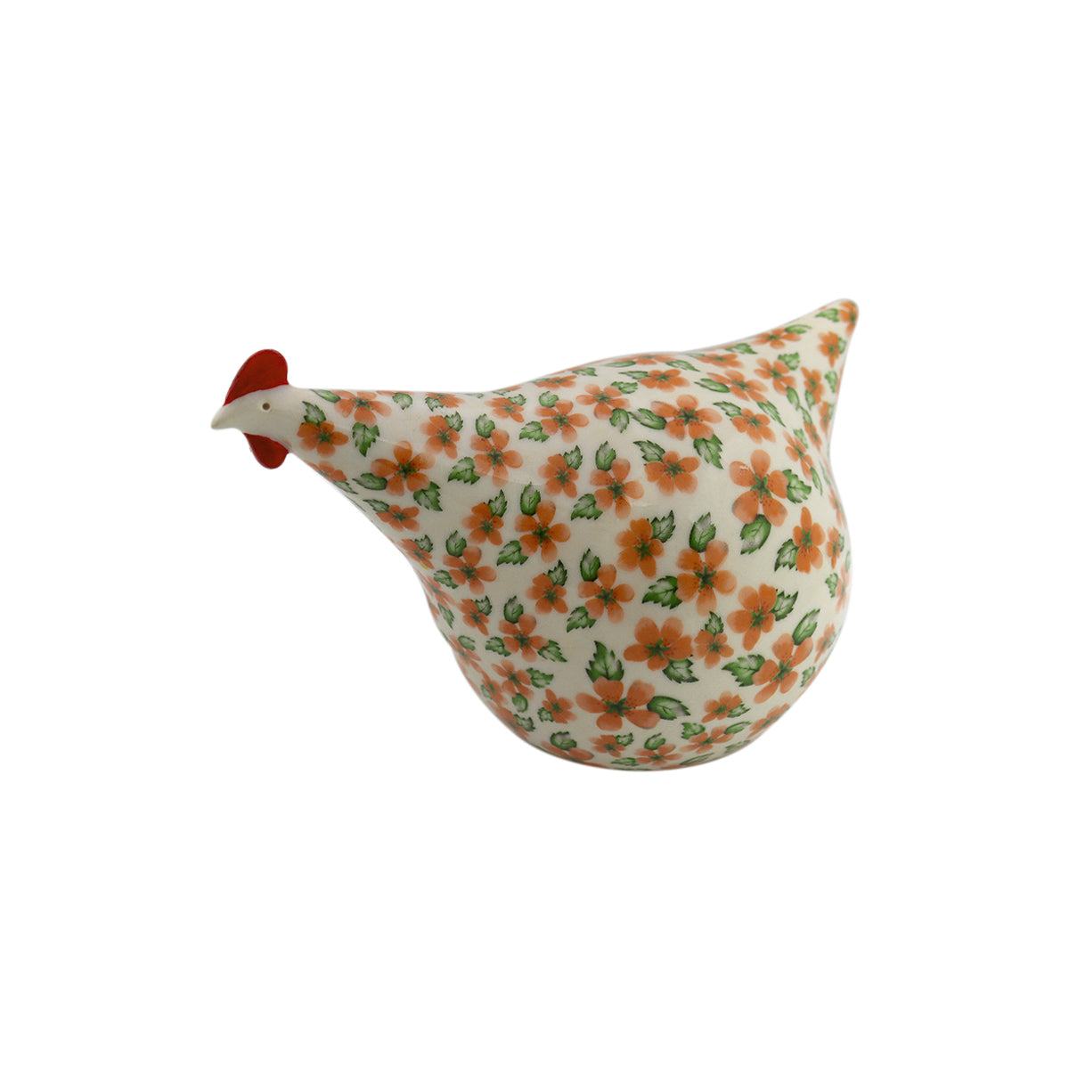 Buy East Gallery Medium Orange Floral Ceramic Hen Decor Online for Women | Free 3-Hour Delivery in Dubai | Boom & Mellow UAE