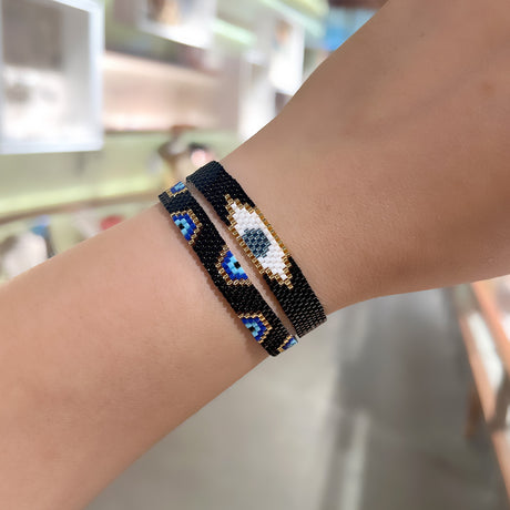 Buy You & Eye Evil Eye Black Beads Bracelet Online for Women | Free 3-Hour Delivery in Dubai | Boom & Mellow UAE