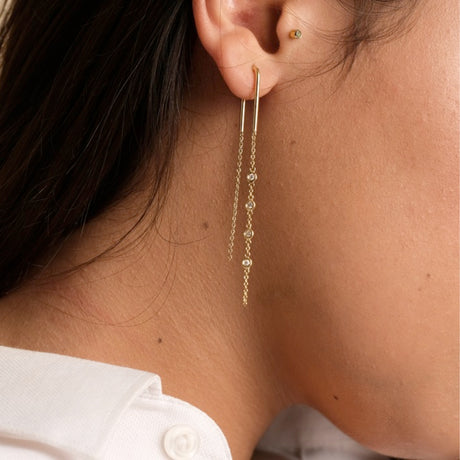 Buy Karolyn Brown Sienna Chain Drop Earring Online for Women | Free 3-Hour Delivery in Dubai | Boom & Mellow UAE