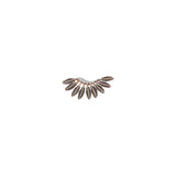 Buy Kismet by Milka 14k Roslow Gold Feather Arc Earring with White Diamond Online for Women | Free 3-Hour Delivery in Dubai | Boom & Mellow UAE