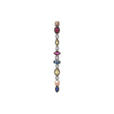 Buy Kismet by Milka 14k Roslow Gold Maxi Kaleidoscope Dangling Earring with White Diamond and Multicolor Stones Online for Women | Free 3-Hour Delivery in Dubai | Boom & Mellow UAE