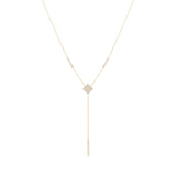 Buy Alexa Jewelry 18k Gold Pave Diamond and Bar Lariat Necklace with White Diamond Online for Women | Free 3-Hour Delivery in Dubai | Boom & Mellow UAE