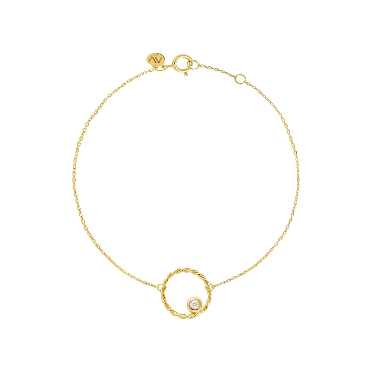 Buy Alexa Jewelry 18k Gold Shine Your Light Bracelet with White Diamond Online for Women | Free 3-Hour Delivery in Dubai | Boom & Mellow UAE