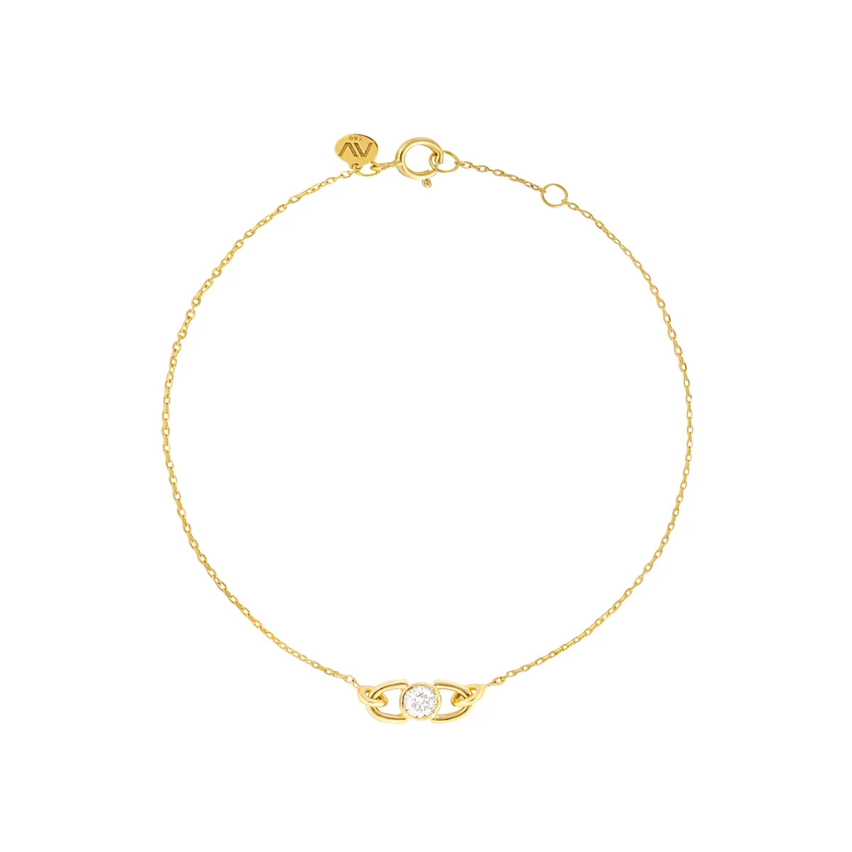 Buy Alexa Jewelry 18k Gold Mini Lock Bracelet with White Diamond Online for Women | Free 3-Hour Delivery in Dubai | Boom & Mellow UAE