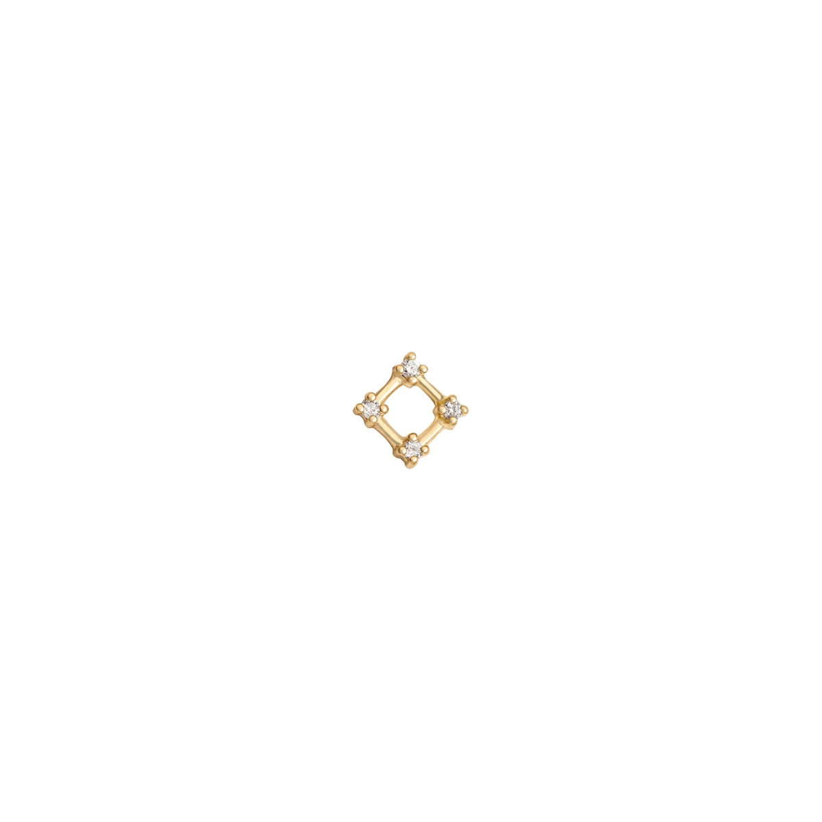 Buy Alexa Jewelry 18k Gold All Four One Stud Earring with White Diamond Online for Women | Free 3-Hour Delivery in Dubai | Boom & Mellow UAE