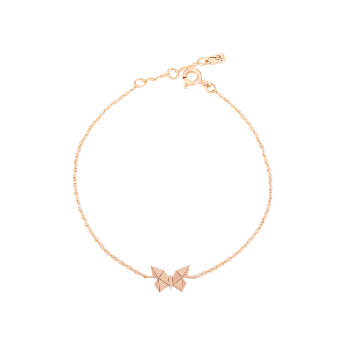 Buy By Delcy 18k Pink Gold Origami Butterfly Bracelet Online for Women | Boom & Mellow UAE