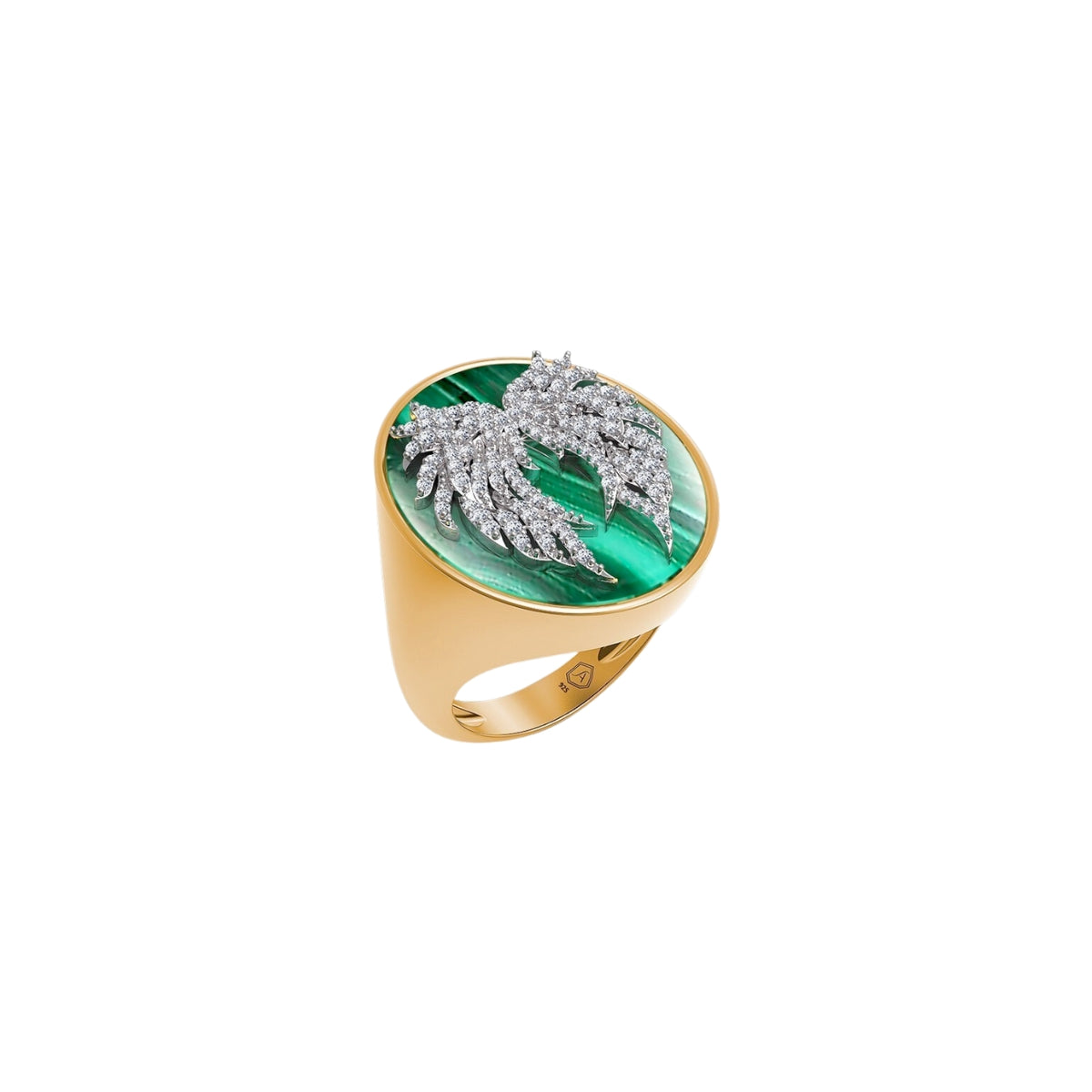 Buy Chant Arzo Angel Wing Malachite Ring Online for Women | Free 3-Hour Delivery in Dubai | Boom & Mellow UAE