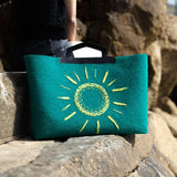 Joumana Dagher Sun and Palm Tree Tote Bag | Boom & Mellow