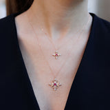 Buy Griff 18k Gold Nev Square Fuchsia Stone Necklace Online for Women | Free 3-Hour Delivery in Dubai | Boom & Mellow UAE