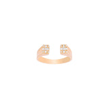 Buy Griff 18k Gold Double Square Open Ring Online for Women | Free 3-Hour Delivery in Dubai | Boom & Mellow UAE