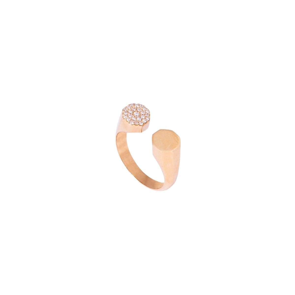 Buy Griff 18k Gold Roi Pave Hectagon Open Ring Online for Women | Free 3-Hour Delivery in Dubai | Boom & Mellow UAE