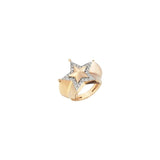 Buy Kismet by Milka 14k Roslow Gold Sheriff Star Pinky Ring with White Diamond Online for Women | Free 3-Hour Delivery in Dubai | Boom & Mellow UAE