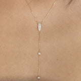 Buy Alexa Jewelry 18k Gold Sparkly Sparkly Lariat Necklace with White Diamond Online for Women | Free 3-Hour Delivery in Dubai | Boom & Mellow UAE