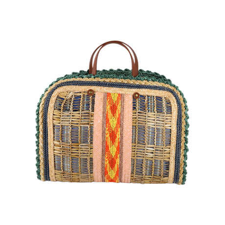 Exquisite J Woven Raffia Shoulder Bag | Boom & Mellow