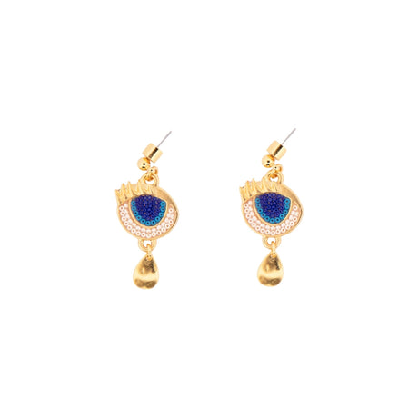 Buy Morena Corazon Agatha Turkish Eye Earrings Online for Women | Free 3-Hour Delivery in Dubai | Boom & Mellow UAE