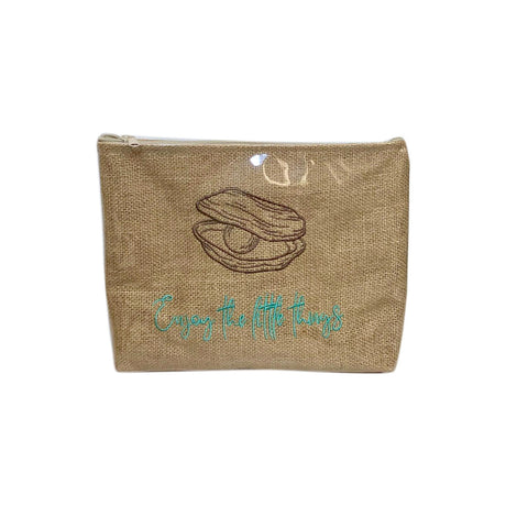 Rachabli Embroidered Enjoy The Little Things Pouch | Boom & Mellow