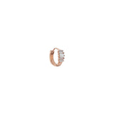 Buy Kismet by Milka 14k Roslow Gold Mini Baguette Huggie Hoop Earring Online for Women | Free 3-Hour Delivery in Dubai | Boom & Mellow UAE