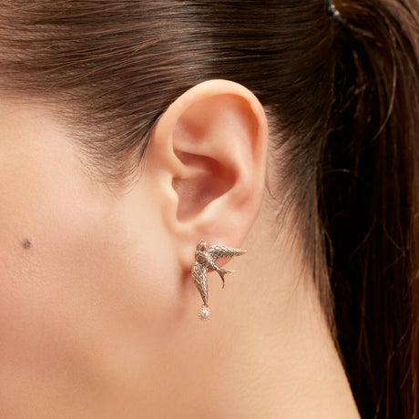 Buy Kismet by Milka 14k Roslow Gold Sparrow Earring Online for Women | Free 3-Hour Delivery in Dubai | Boom & Mellow UAE