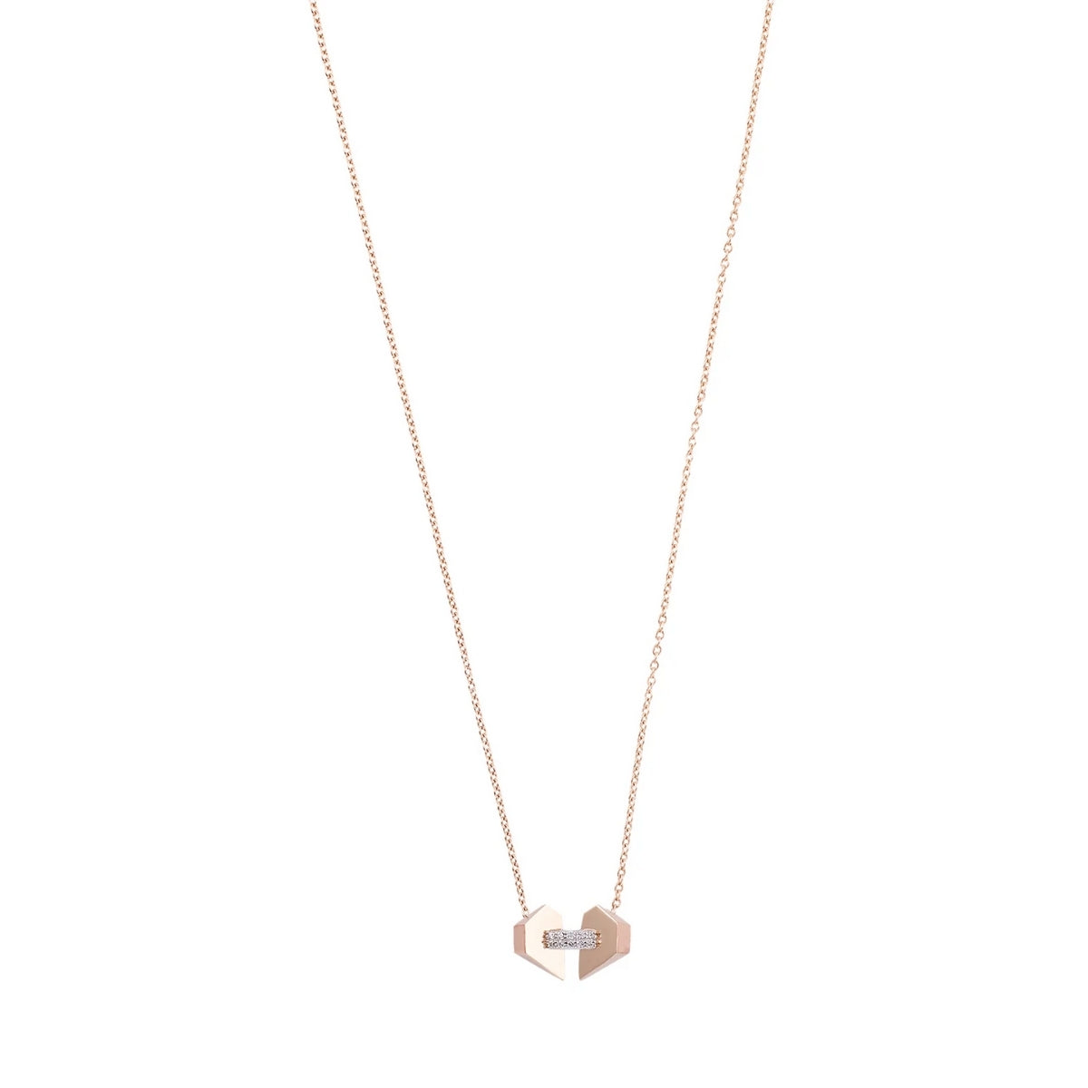 Buy Kismet by Milka 14k Roslow Gold Beloved Necklace Online for Women | Free 3-Hour Delivery in Dubai | Boom & Mellow UAE