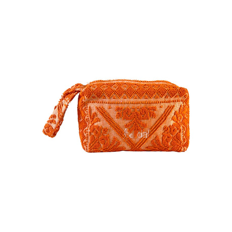 Le Daf Orange Olbia Embroidered Clutch Bag | Boom & Mellow