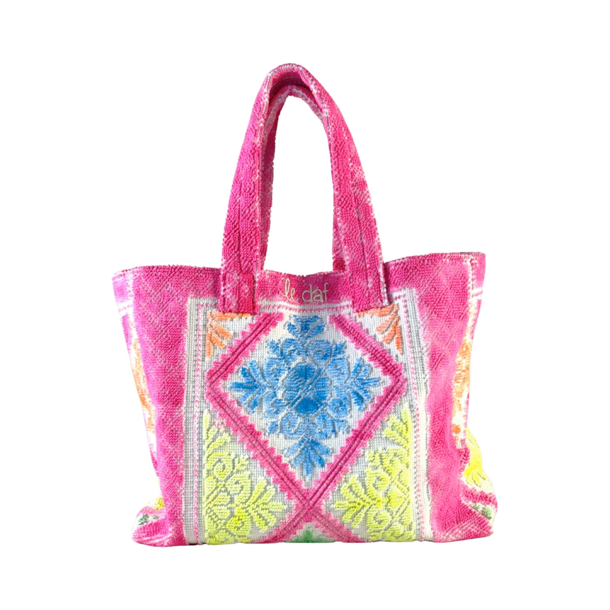 Buy Le Daf Multicolor Olbia Embroidered Tote Bag Online for Women | Free 3-Hour Delivery in Dubai | Boom & Mellow UAE