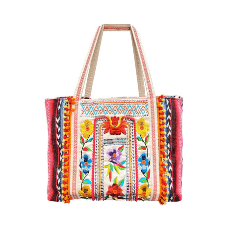 La Chic Designs Floral Embroidered Beach Bag | Boom & Mellow