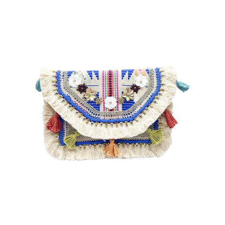 La Chic Designs Blue Boho Sling Bag | Boom & Mellow