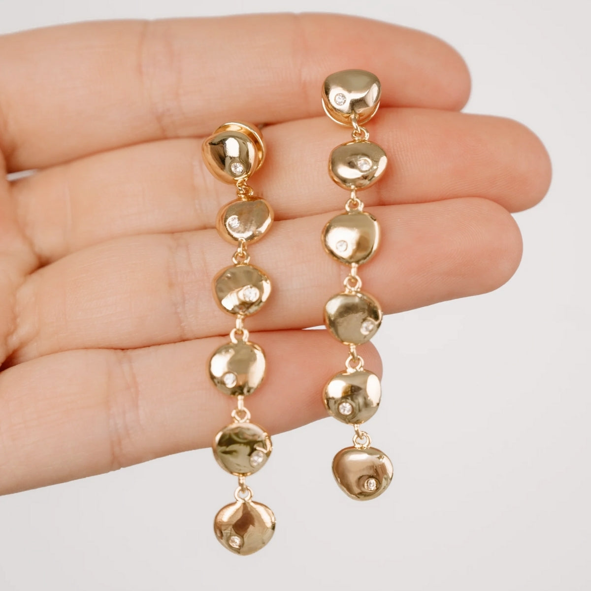 Buy Ettika Pebble Linear Dangle Earrings Online for Women | Free 3-Hour Delivery in Dubai | Boom & Mellow UAE