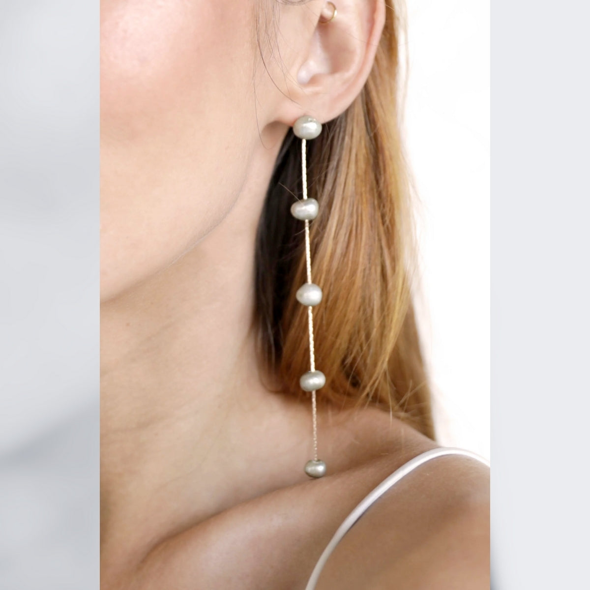Buy Ettika Dripping Grey Pearl Drop Earrings Online for Women Boom Mellow UAE