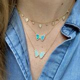 Buy Kamaria Mini Opal Butterfly Necklace Online for Women | Free 3-Hour Delivery in Dubai | Boom & Mellow UAE