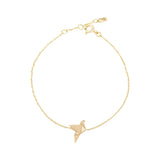 Buy By Delcy 18k Yellow Gold Bird Bracelet Online for Women | Boom & Mellow UAE