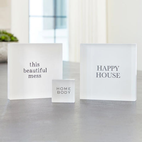 Buy Creative Brands Happy House Lucite Block Online for Women | Free 3-Hour Delivery in Dubai | Boom & Mellow UAE