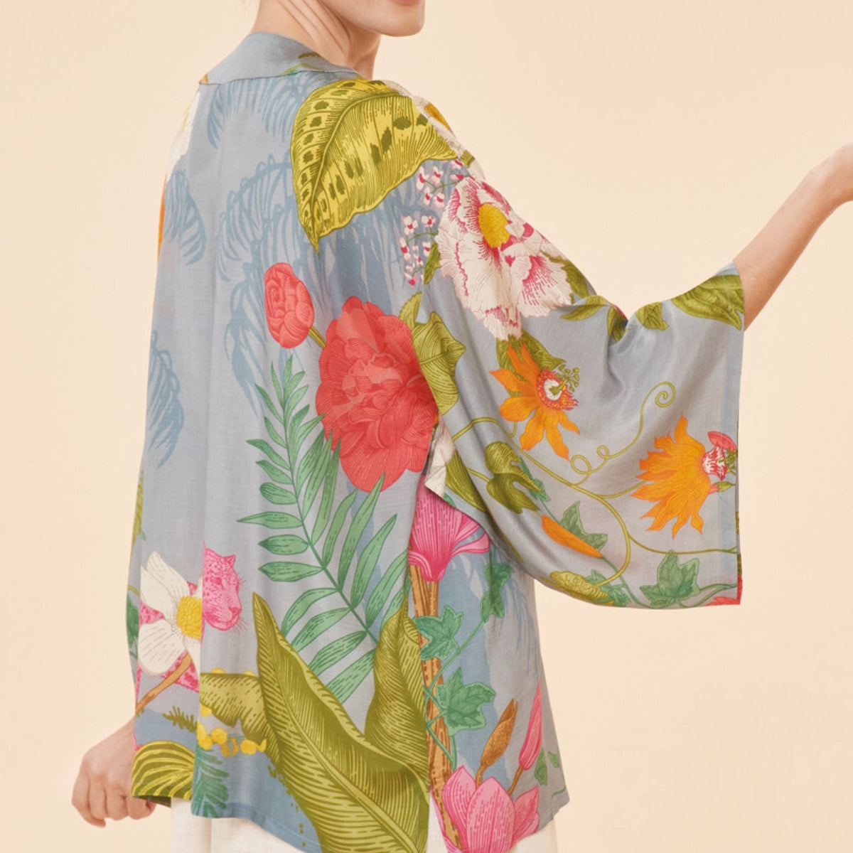 Buy Powder Design Tropical Floral and Fauna Kimono Jacket Online for Women | Free 3-Hour Delivery in Dubai | Boom & Mellow UAE