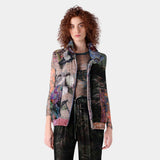 Buy Greenery Assemblage Velvet Puffy Gilet Online for Women | Free 3-Hour Delivery in Dubai | Boom & Mellow UAE