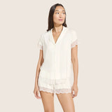 Buy Eberjey Ivory Malou Short Pyjama Set Online for Women | Free 3-Hour Delivery in Dubai | Boom & Mellow UAE