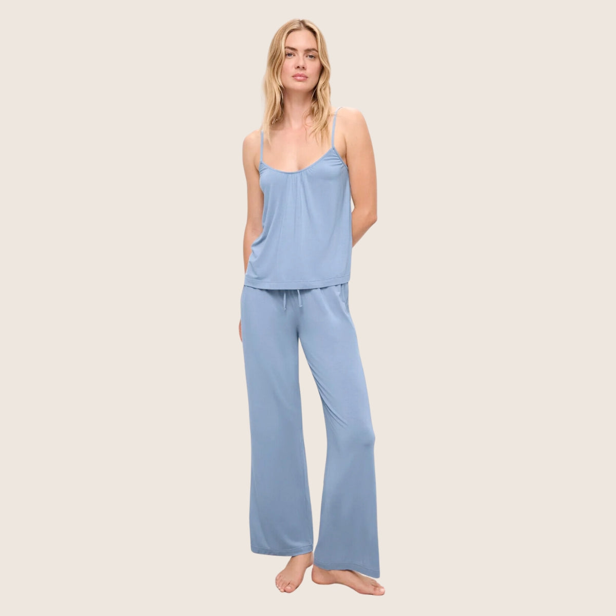 Buy Eberjey Wedgewood Blue Gisele Cami And Pant Pyjama Set Online for Women | Free 3-Hour Delivery in Dubai | Boom & Mellow UAE