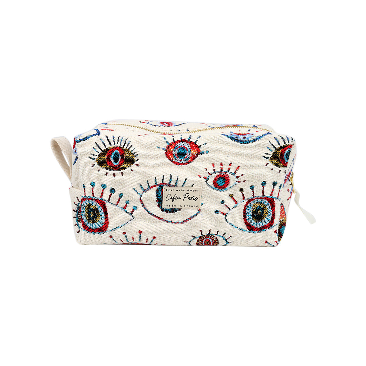 Buy Cofin Paris Large Beige Cyclope Toiletry Bag Online for Women | Free 3-Hour Delivery in Dubai | Boom & Mellow UAE