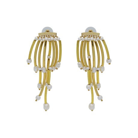 Buy Nakamol Design Pearl Waves Drop Earrings Online for Women | Free 3-Hour Delivery in Dubai | Boom & Mellow UAE