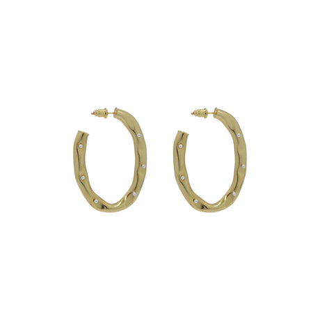 Buy Nakamol Design Gold Oval Hoop Earrings Online for Women | Free 3-Hour Delivery in Dubai | Boom & Mellow UAE