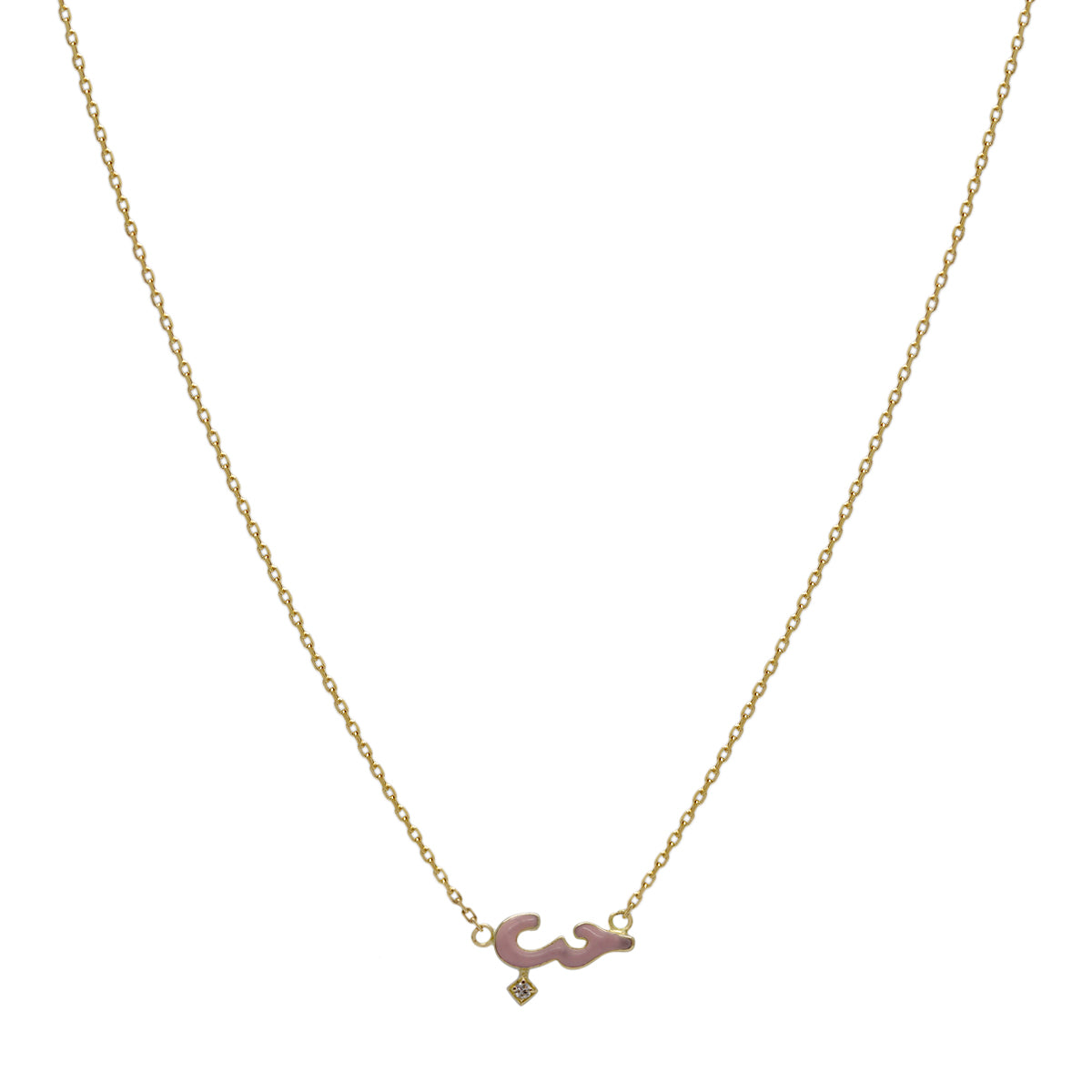 Buy Ishq 18K Gold Tiny Hubb Enamel Necklace With Diamond Online for Women | Free 3-Hour Delivery in Dubai | Boom & Mellow UAE