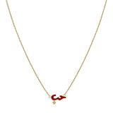 Buy Ishq 18K Gold Tiny Hubb Enamel Necklace With Diamond Online for Women | Free 3-Hour Delivery in Dubai | Boom & Mellow UAE