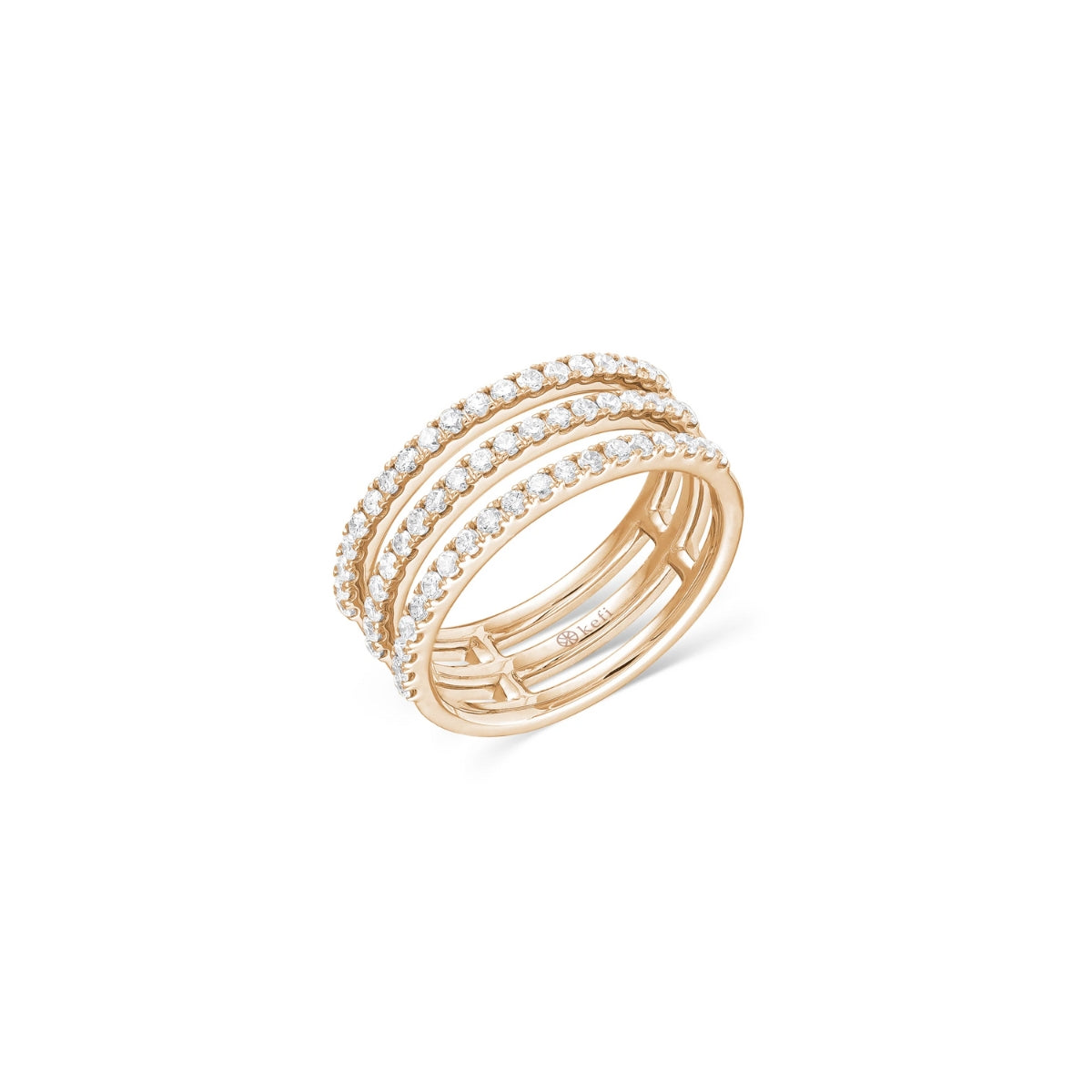 Buy Kefi Jewelry 18k Gold Three Charms Ring Online for Women | Free 3-Hour Delivery in Dubai | Boom & Mellow UAE