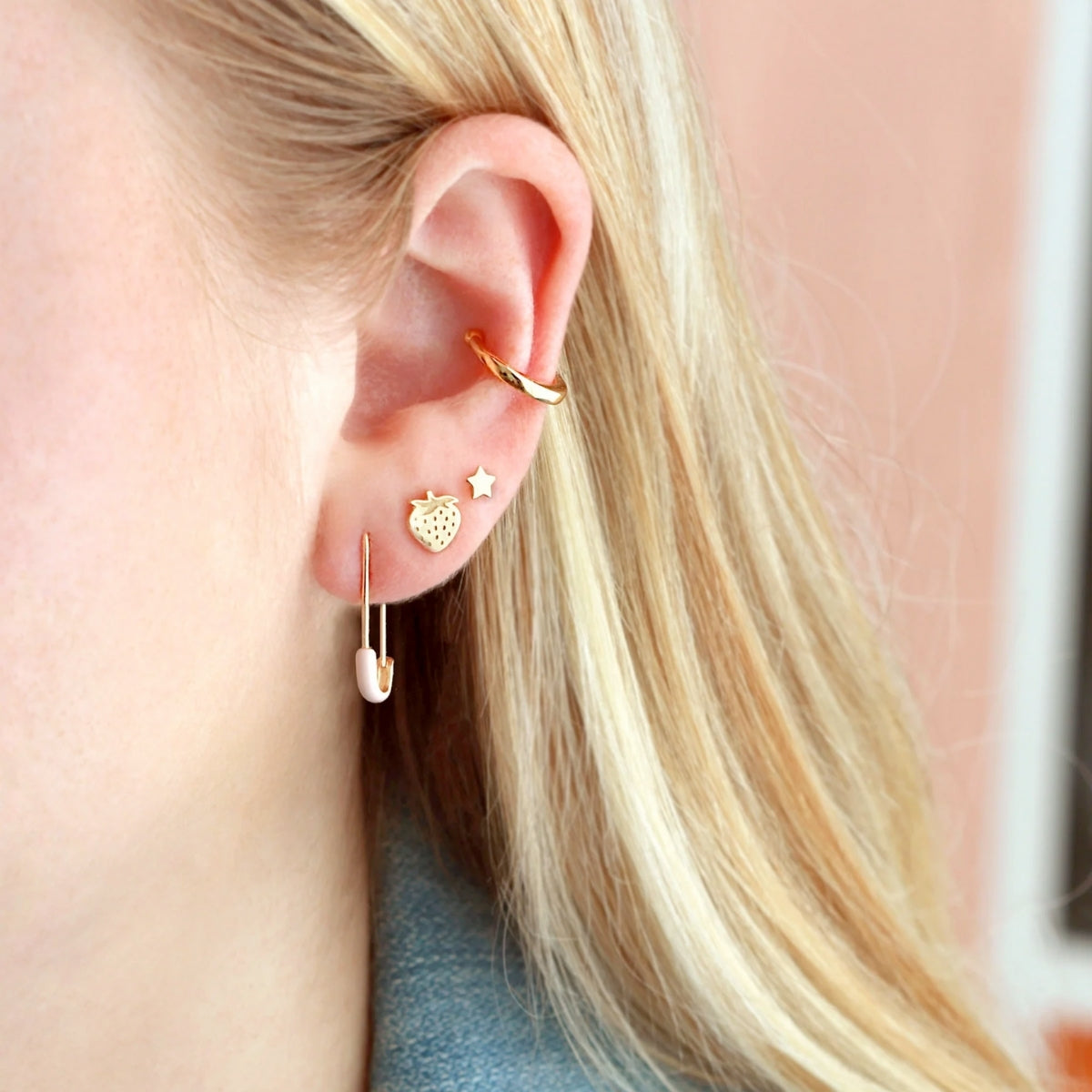 Buy Kris Nations Safety Pin Hoop Earrings Online for Women | Free 3-Hour Delivery in Dubai | Boom & Mellow UAE