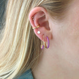 Buy Kris Nations Safety Pin Hoop Earrings Online for Women | Free 3-Hour Delivery in Dubai | Boom & Mellow UAE