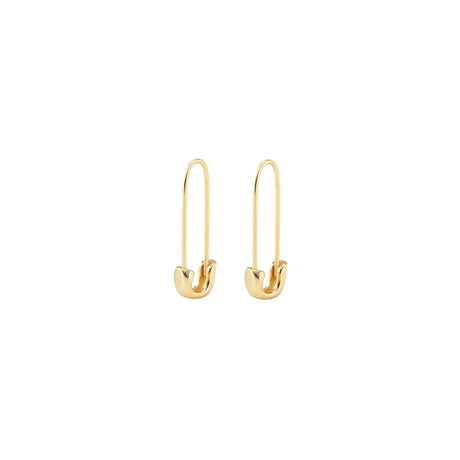 Buy Kris Nations Gold Safety Pin Hoop Earrings Online for Women | Free 3-Hour Delivery in Dubai | Boom & Mellow UAE