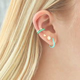 Buy Kris Nations Open Heart Huggie Hoop Earring Online for Women | Free 3-Hour Delivery in Dubai | Boom & Mellow UAE