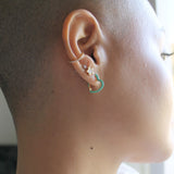 Buy Kris Nations Open Heart Huggie Hoop Earring Online for Women | Free 3-Hour Delivery in Dubai | Boom & Mellow UAE