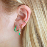 Buy Kris Nations Open Heart Huggie Hoop Earring Online for Women | Free 3-Hour Delivery in Dubai | Boom & Mellow UAE