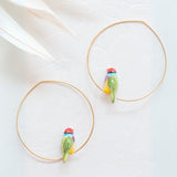 Buy Nach Bijoux Gouldian Finch Bird Hoop Earrings Online for Women | Free 3-Hour Delivery in Dubai | Boom & Mellow UAE